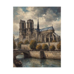 Notre Dame Seine River Matte Poster — Vintage Paris Architecture Wall Art - AquilVision