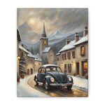 Vintage Beetle Winter Street Canvas