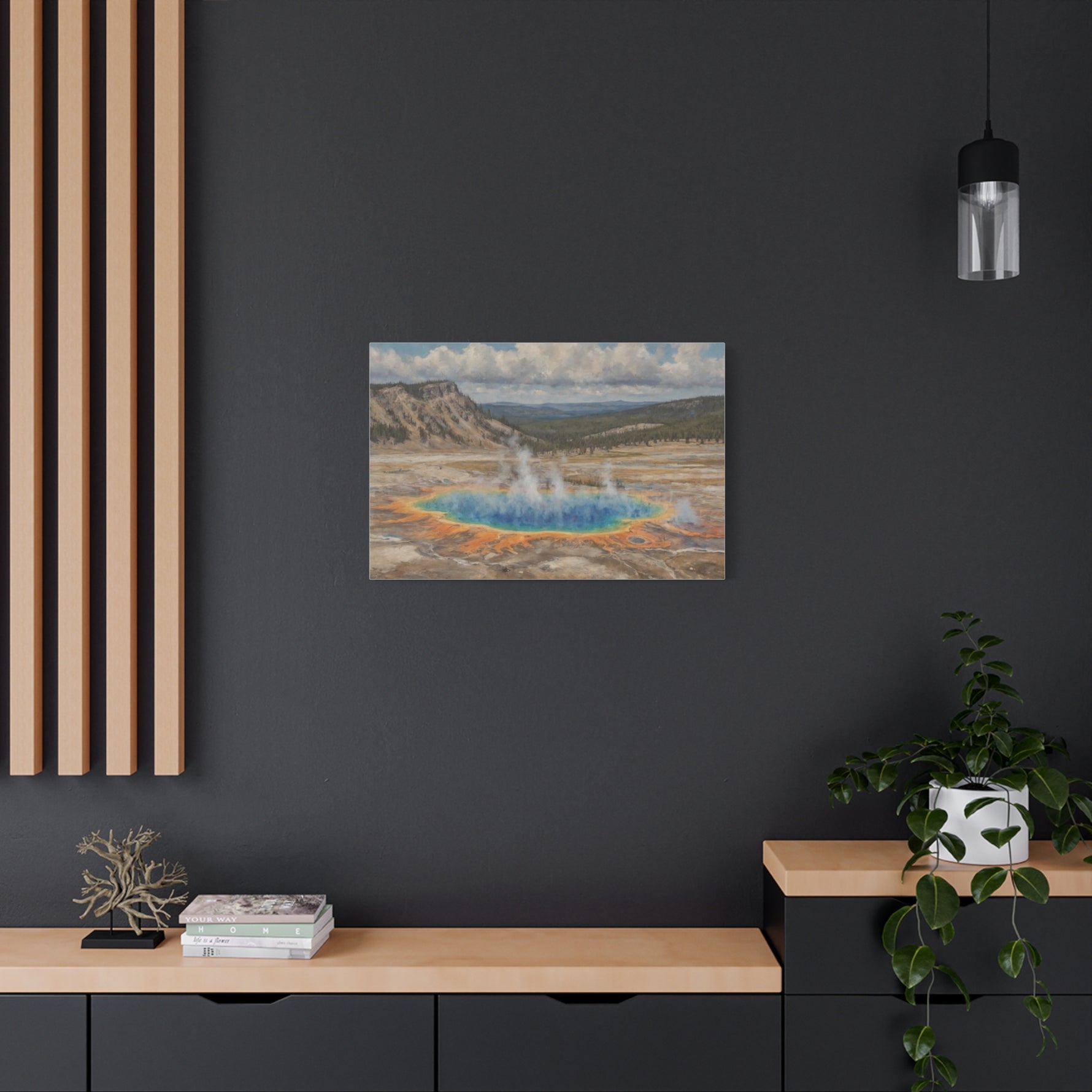 Yellowstone Grand Prismatic Hot Spring Canvas Print - AquilVision