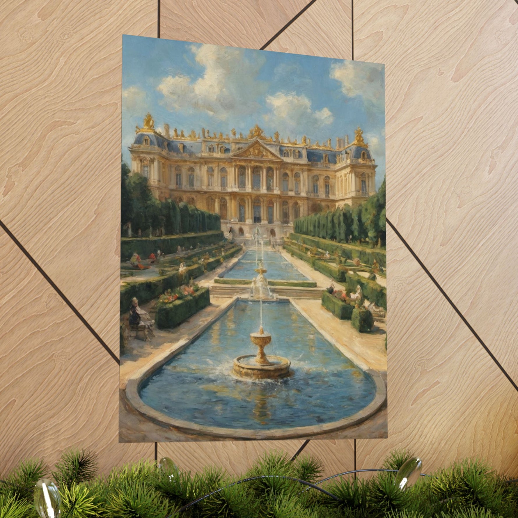 Versailles Palace Fountain Matte Vertical Poster — Classic French Chateau Wall Art - AquilVision