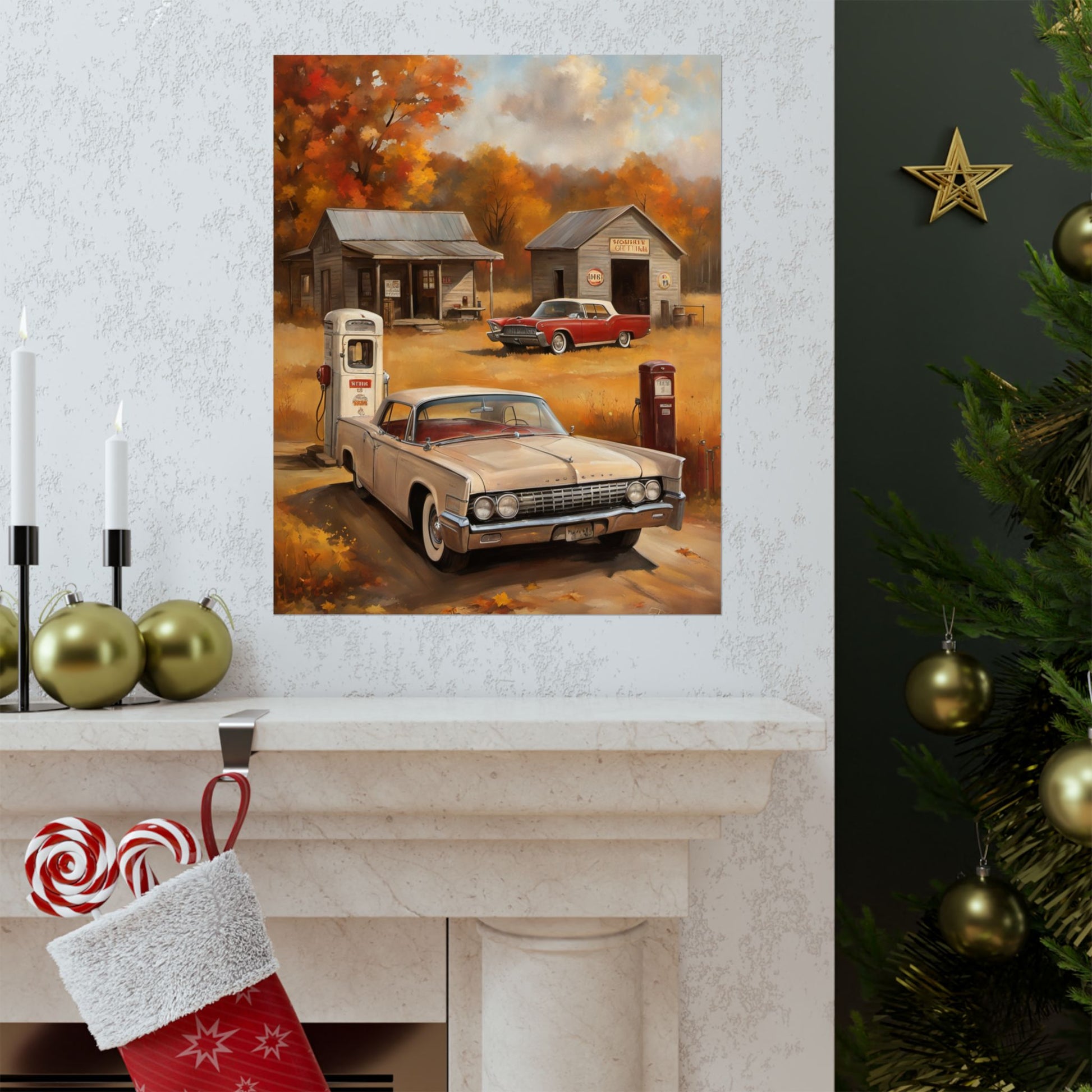 Vintage Car Adventure Matte Vertical Posters | Retro Wall Art, Home Decor, Classic Car Gifts, Gift for Him, Nostalgic Art Printify