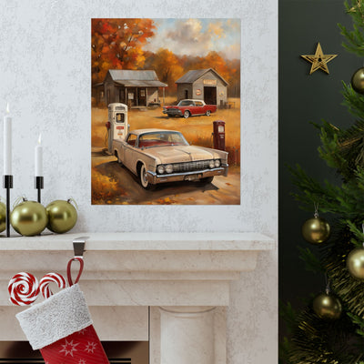 Vintage Car Adventure Matte Vertical Posters | Retro Wall Art, Home Decor, Classic Car Gifts, Gift for Him, Nostalgic Art Printify