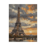 Eiffel Tower Sunset Matte Poster — Vintage Paris Wall Art - AquilVision