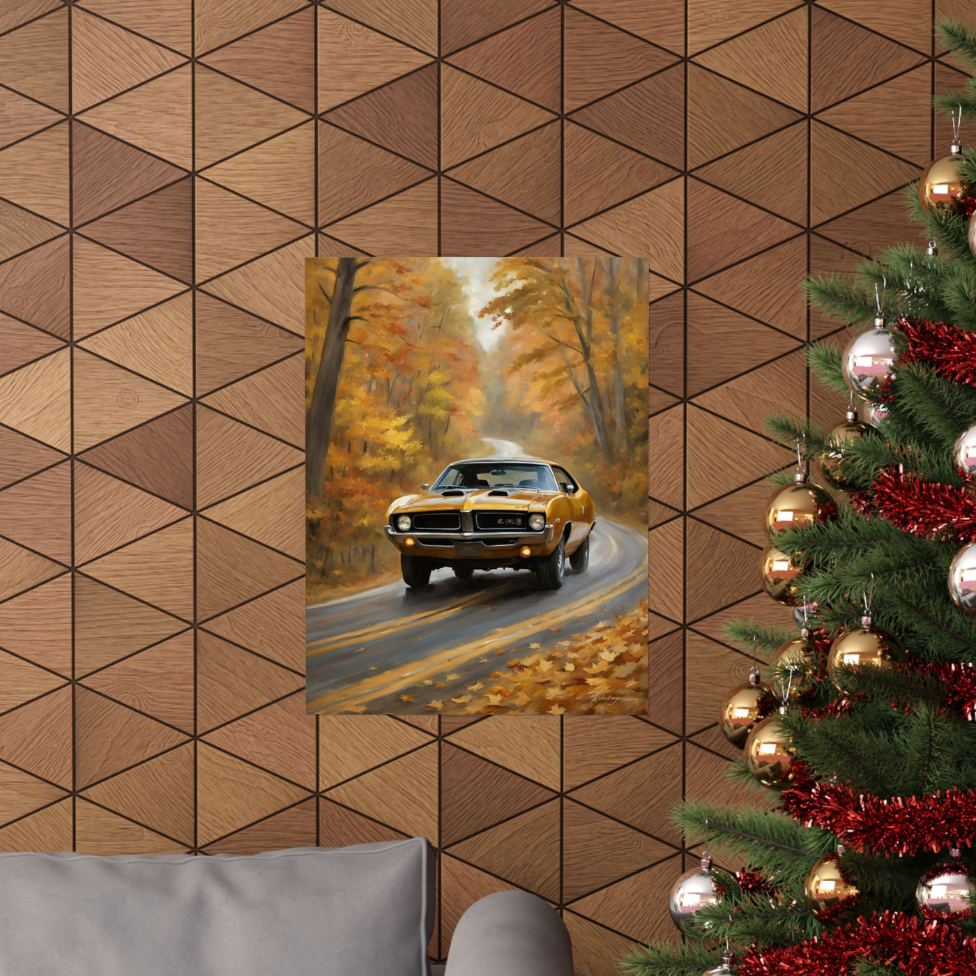 Classic Car Autumn Matte Poster - Vintage Vibes for Home Decor | AJ68 Collection Printify