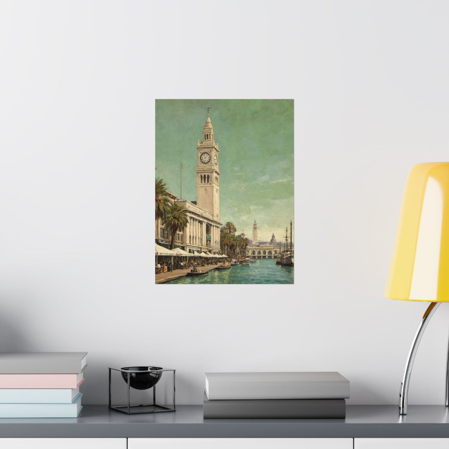 Vintage Coastal Clock Tower Poster - AquilVision