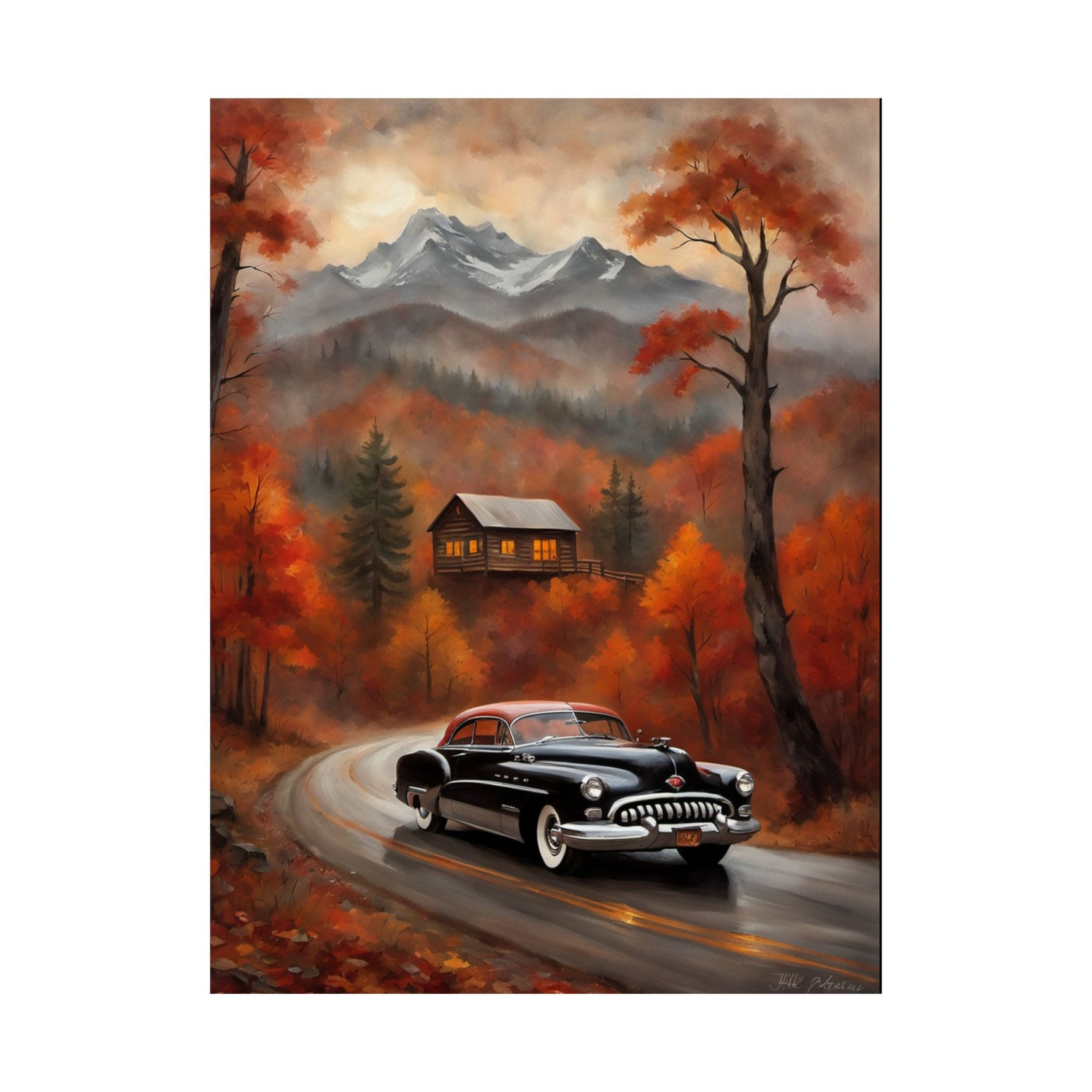 1950 American Riviera Dream Poster - Mountain Edition - AquilVision