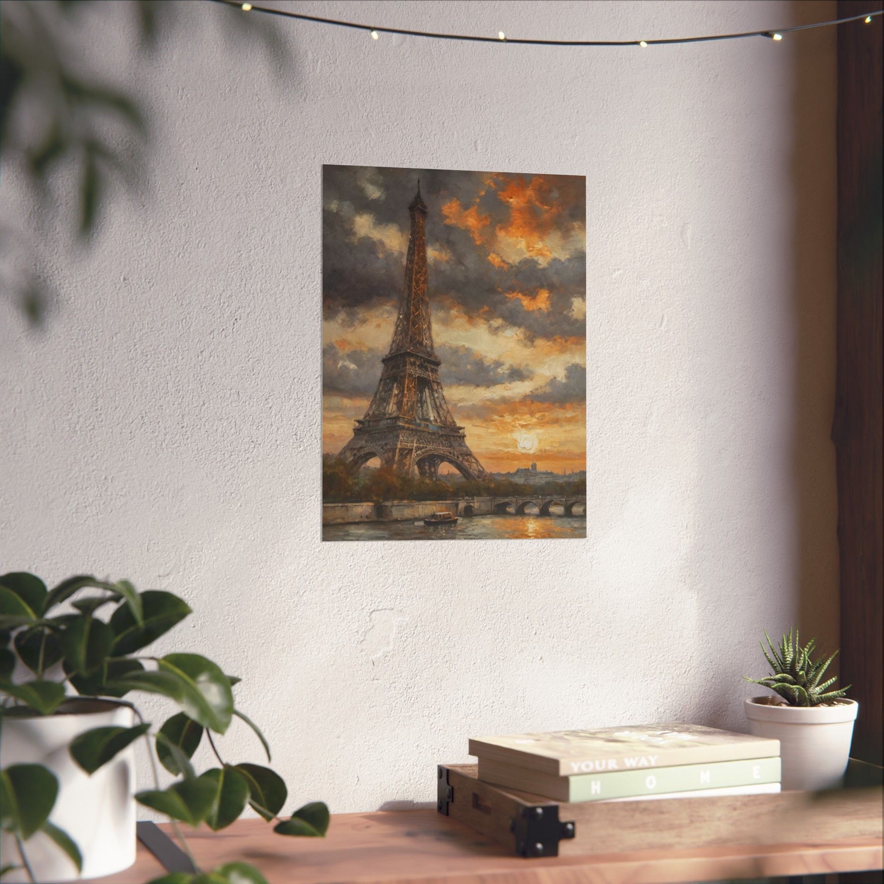 Eiffel Tower Sunset Matte Poster — Vintage Paris Wall Art - AquilVision