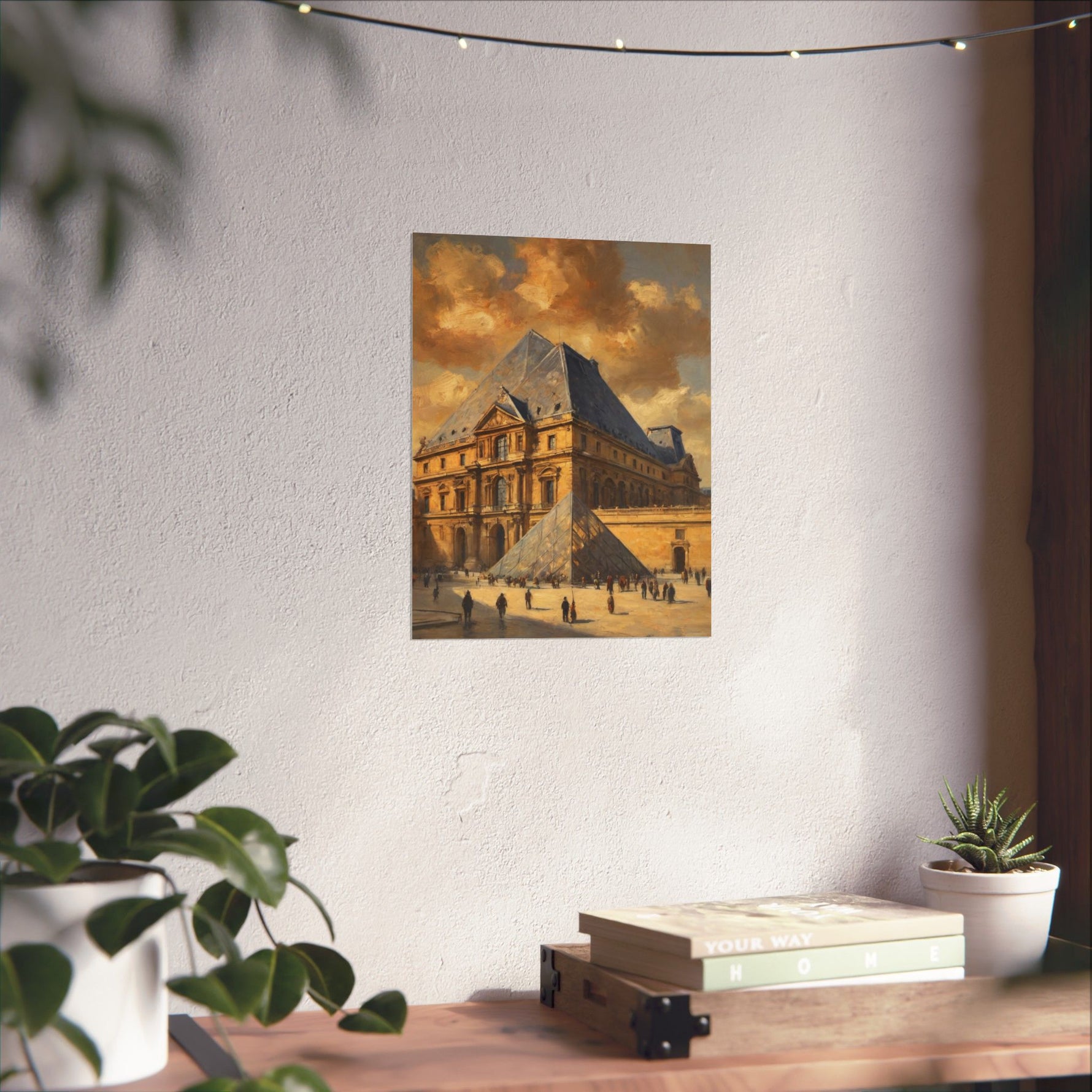 Louvre Pyramid Matte Vertical Poster — Vintage Paris Architecture Wall Art - AquilVision