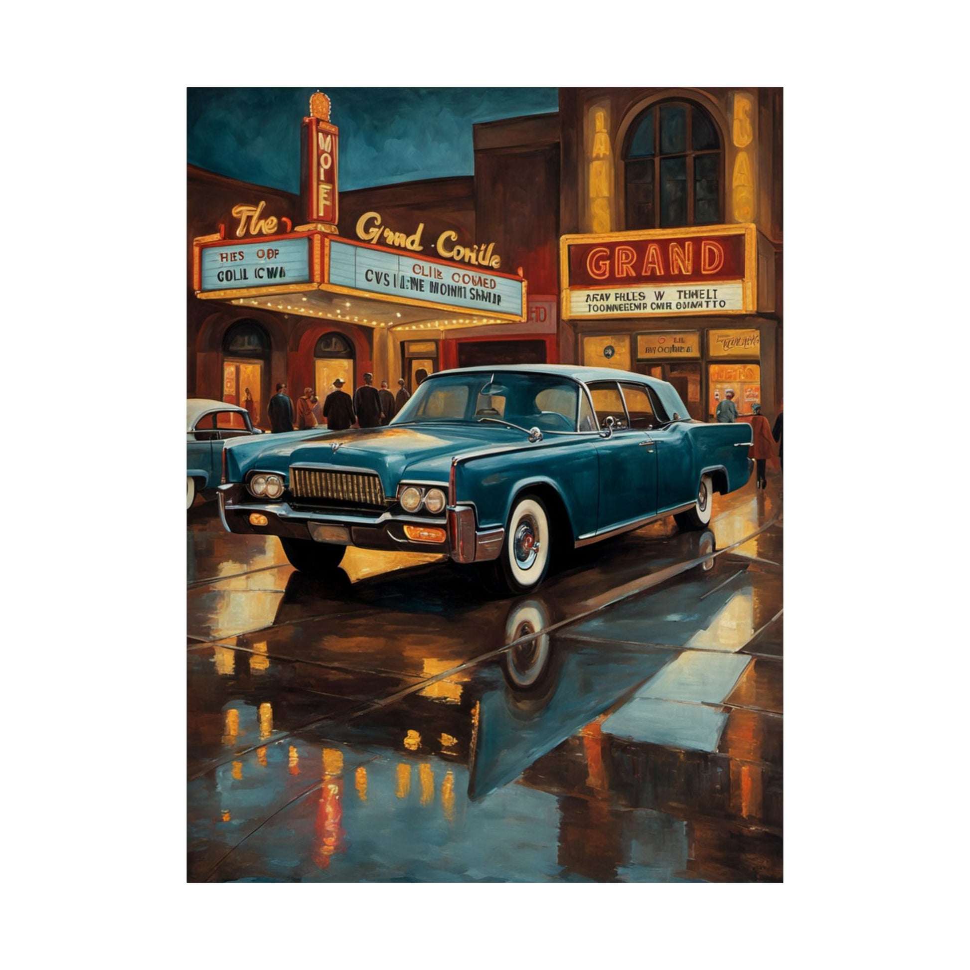 Vintage Car Wall Art Prints, Retro Home Décor, Matte Vertical Posters, Classic Automobile Art, Ideal for Car Lovers, Gift for Him Printify