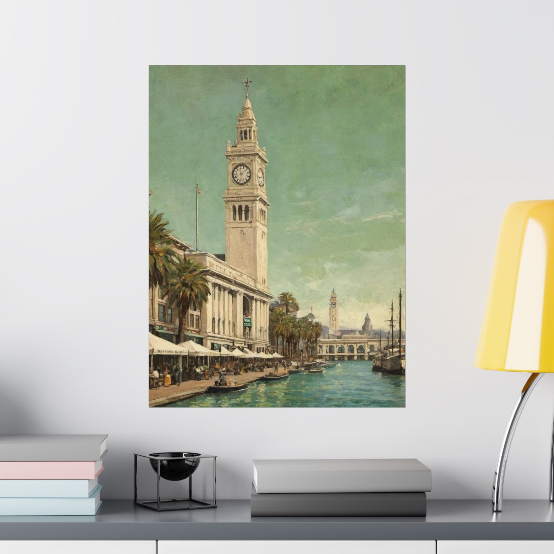Vintage Coastal Clock Tower Poster - AquilVision
