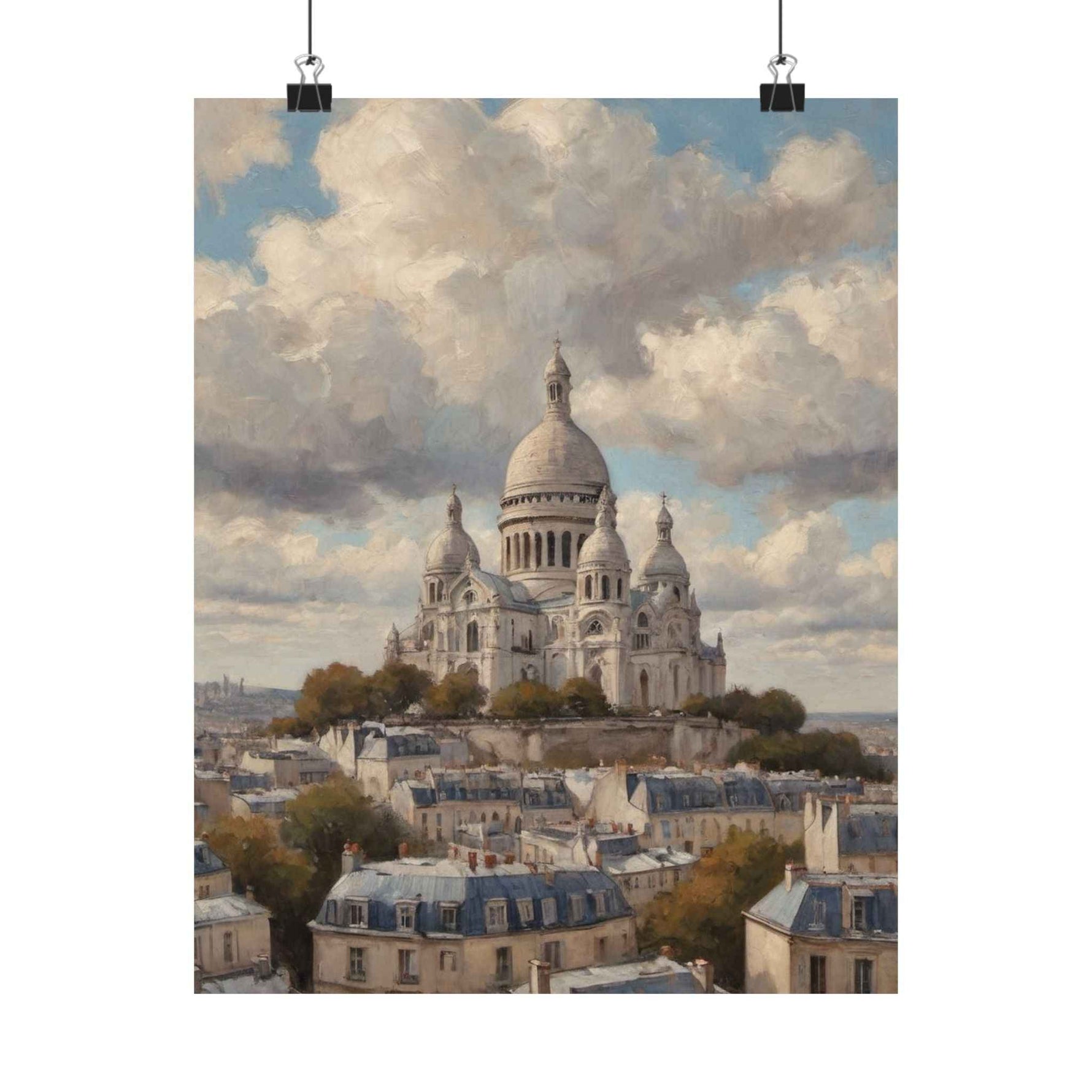 Paris Sacré-Cœur Matte Poster — Vintage Cityscape Wall Art - AquilVision