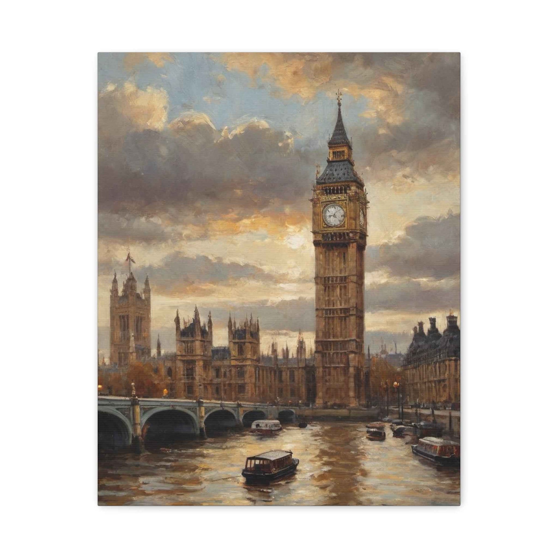 London Collection Bigben Matte Canvas, Stretched, 1.25"