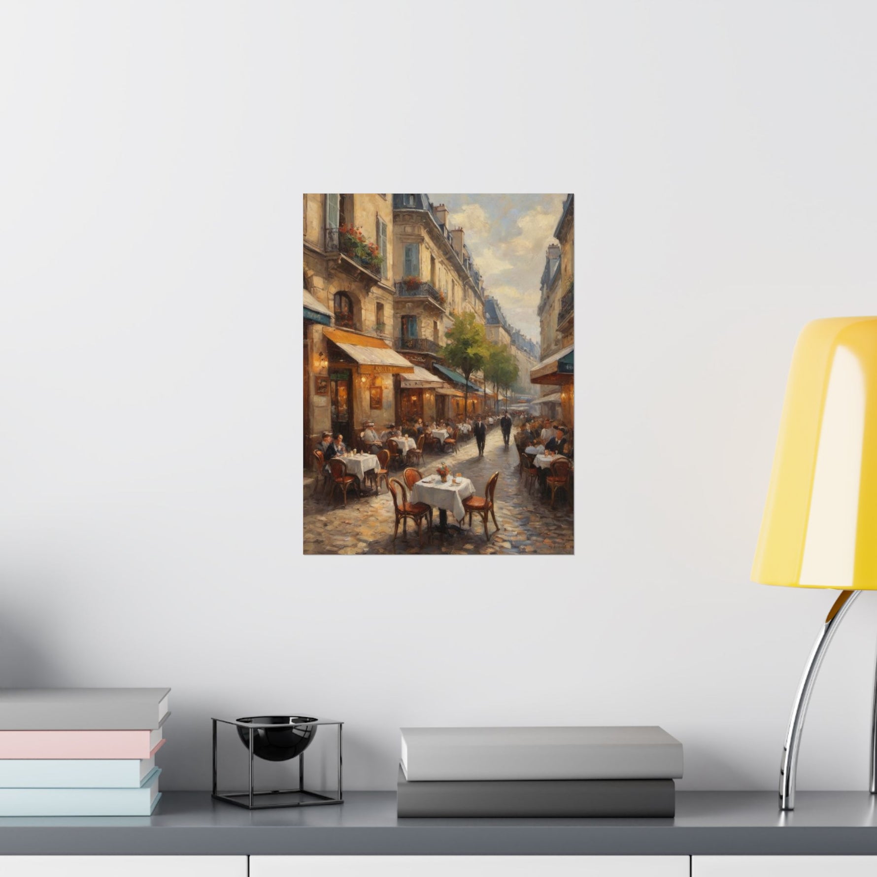 Paris Street Café Matte Poster — Vintage European Cityscape Wall Art - AquilVision