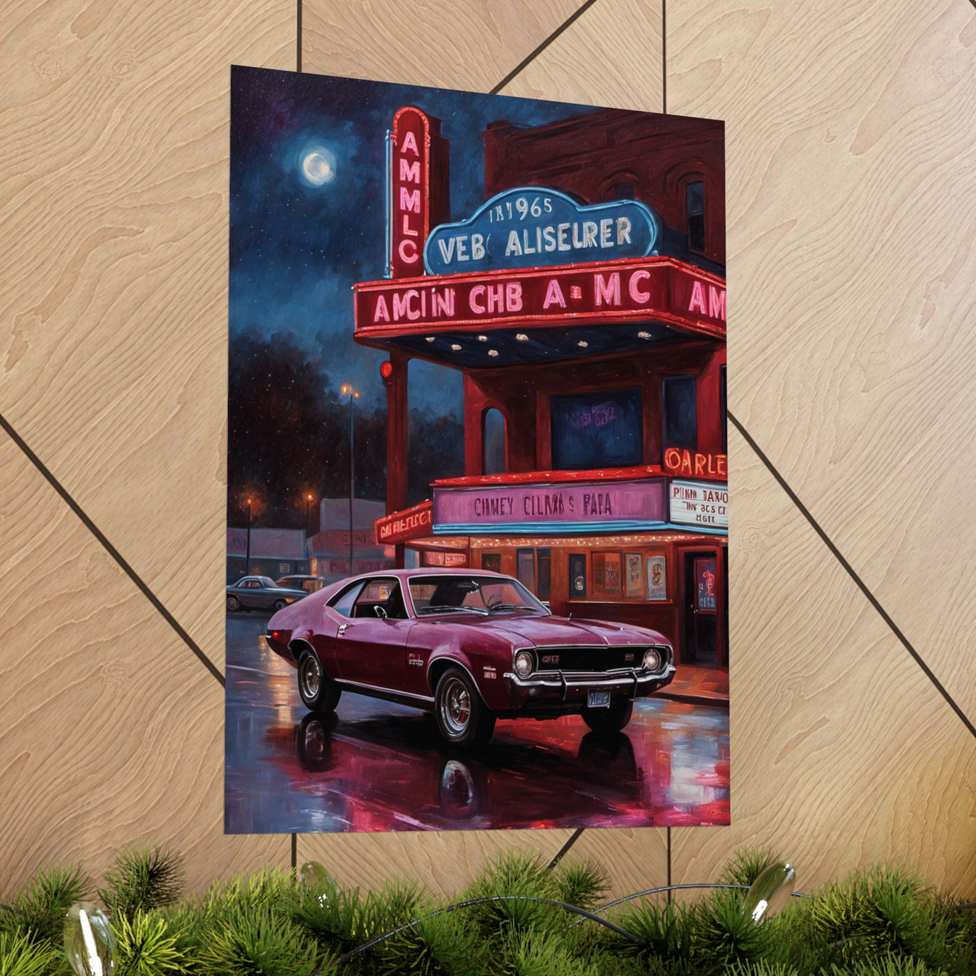 1960s Vintage Car Matte Poster - Classic Movie Theater Art Print | AJ68 Collection Printify