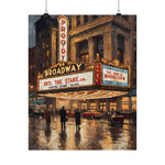 Vintage Broadway Theater Poster — Matte Vertical Wall Art