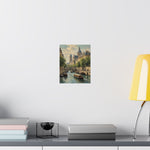 Paris Riverboat Matte Poster — Vintage European Cityscape Wall Art - AquilVision