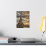 Eiffel Tower Sunset Matte Poster — Vintage Paris Wall Art - AquilVision