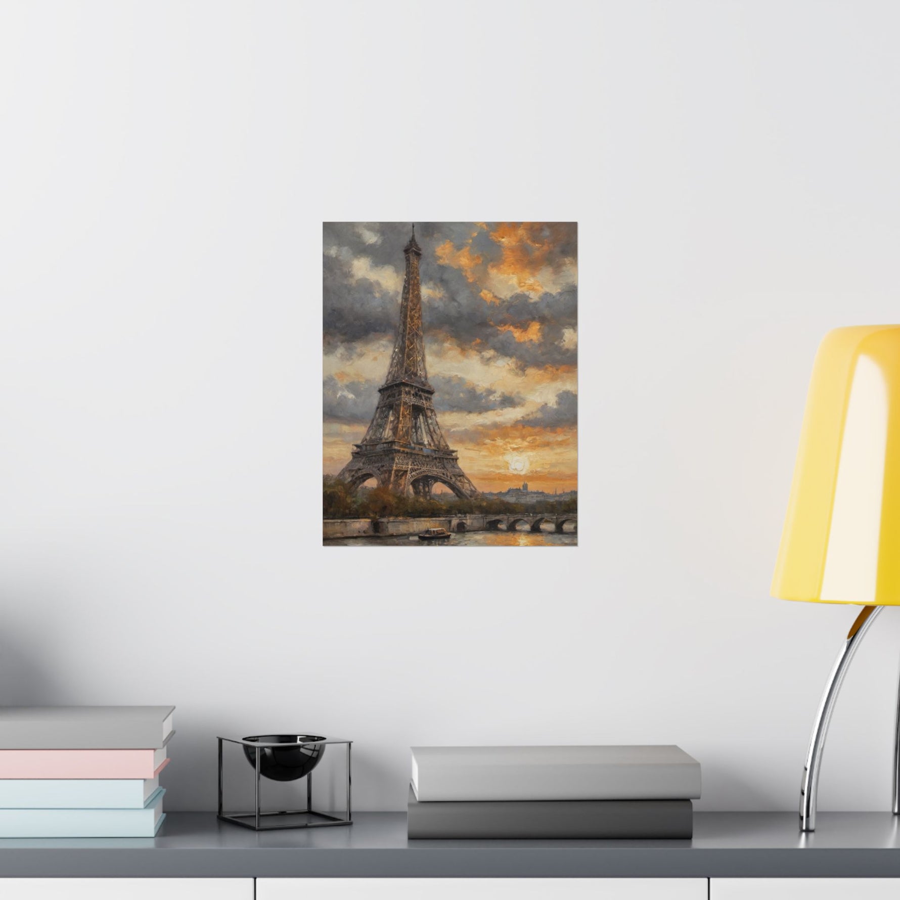 Eiffel Tower Sunset Matte Poster — Vintage Paris Wall Art - AquilVision