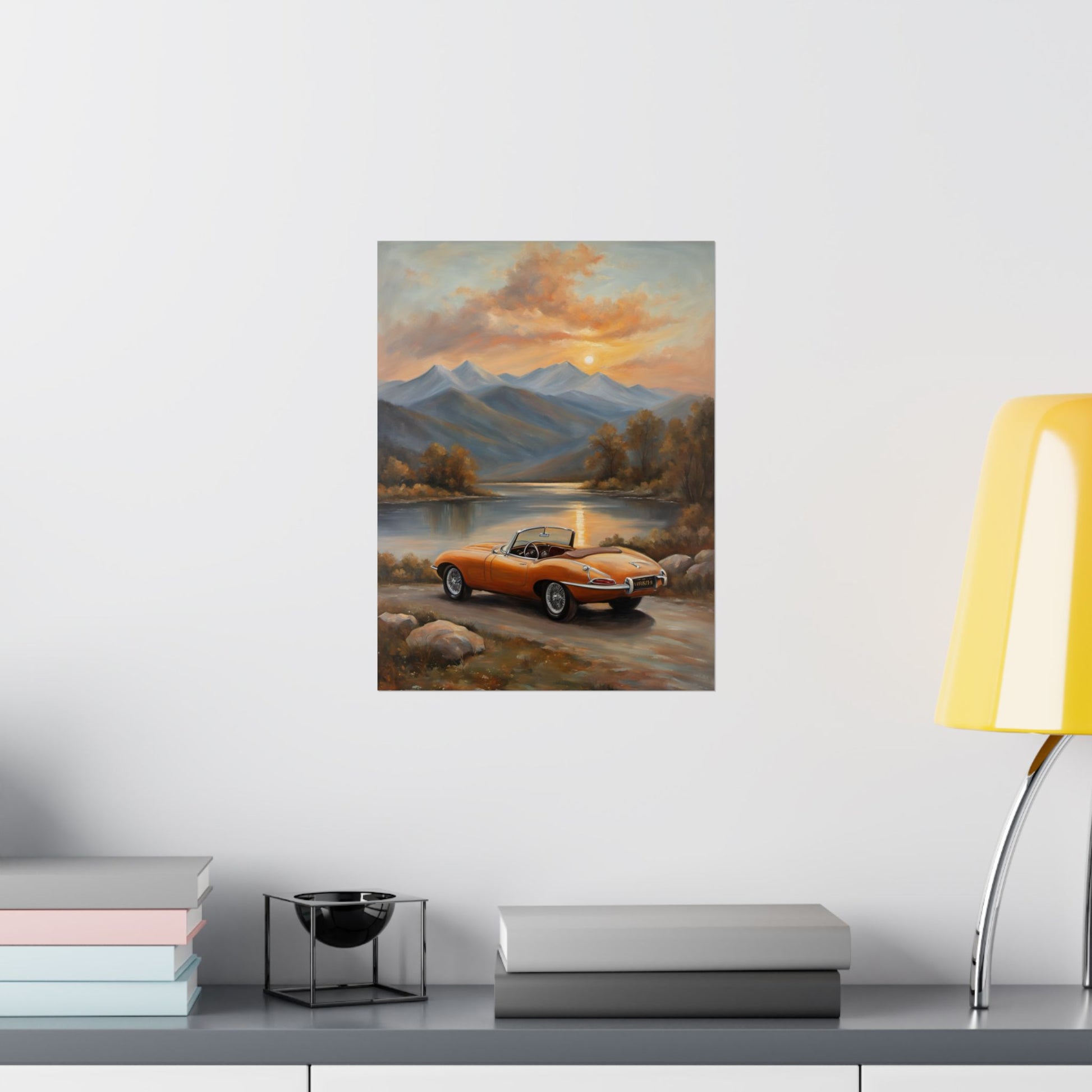 Scenic Car Posters, Vintage Wall Art, Home Décor, Car Enthusiast Gifts, Nature Prints, Retro Artworks - AquilVision
