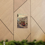 San Francisco Cable Car Poster — Vintage Coastal Cityscape Matte Vertical Print - AquilVision