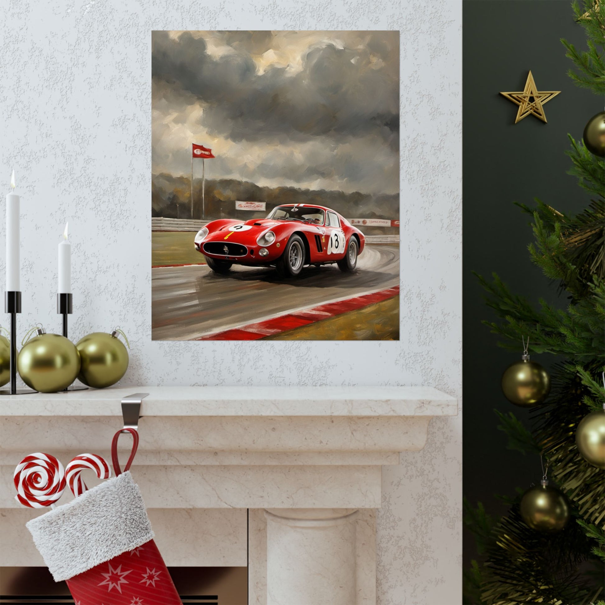 Racing Car Matte Vertical Posters, Sports Wall Art, Automotive Decor, Gift for Car Enthusiasts, Vintage Racing Print Printify