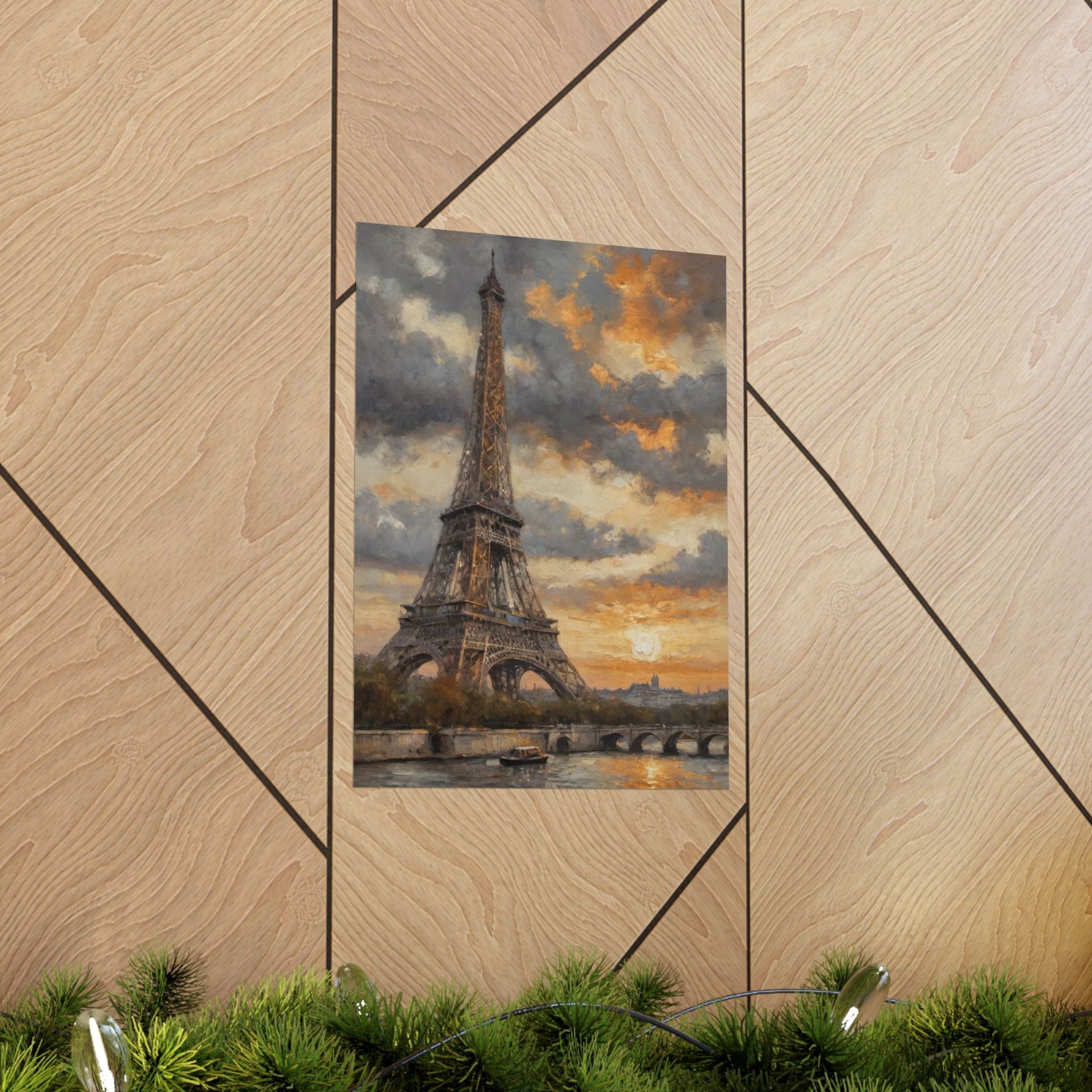 Eiffel Tower Sunset Matte Poster — Vintage Paris Wall Art - AquilVision