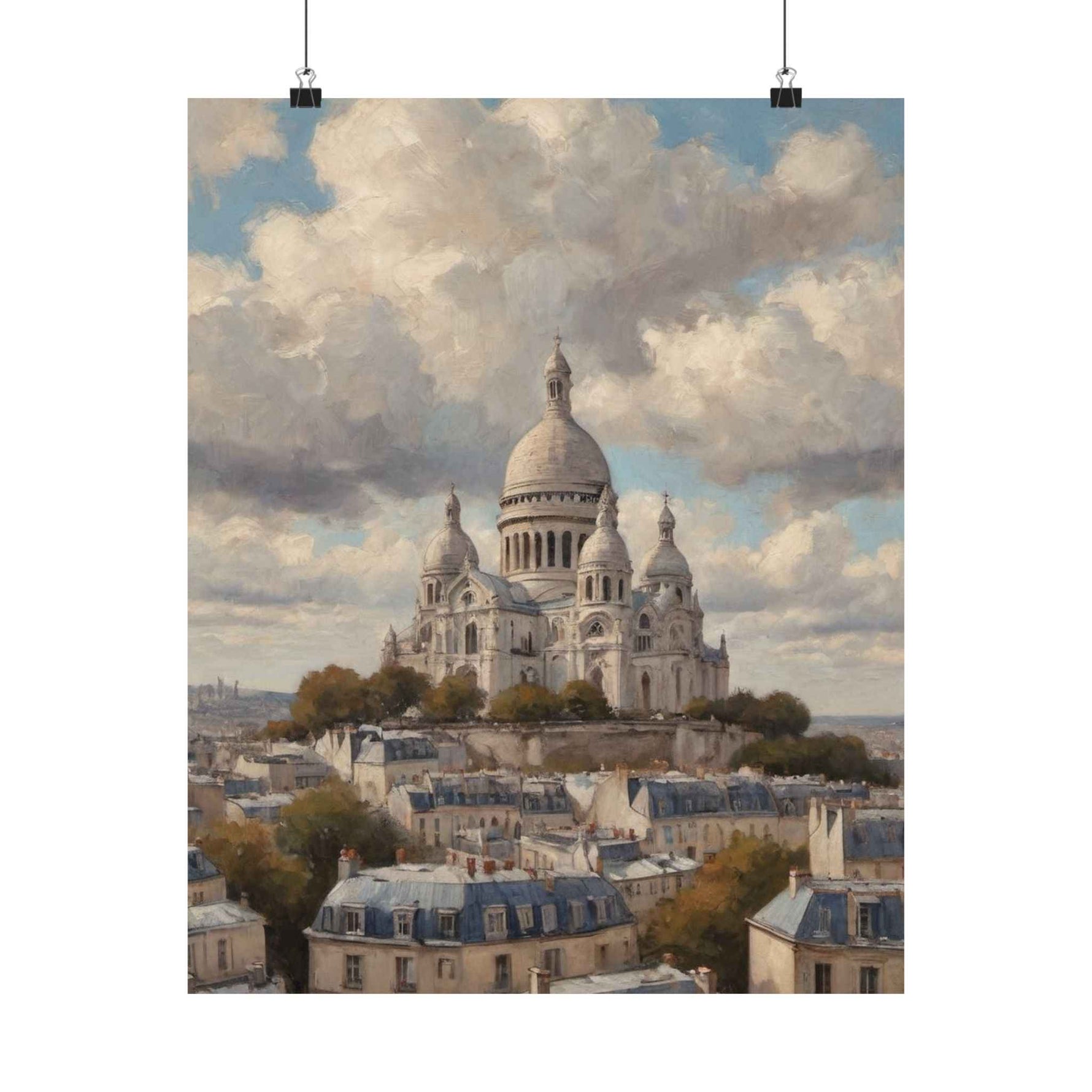 Paris Sacré-Cœur Matte Poster — Vintage Cityscape Wall Art - AquilVision