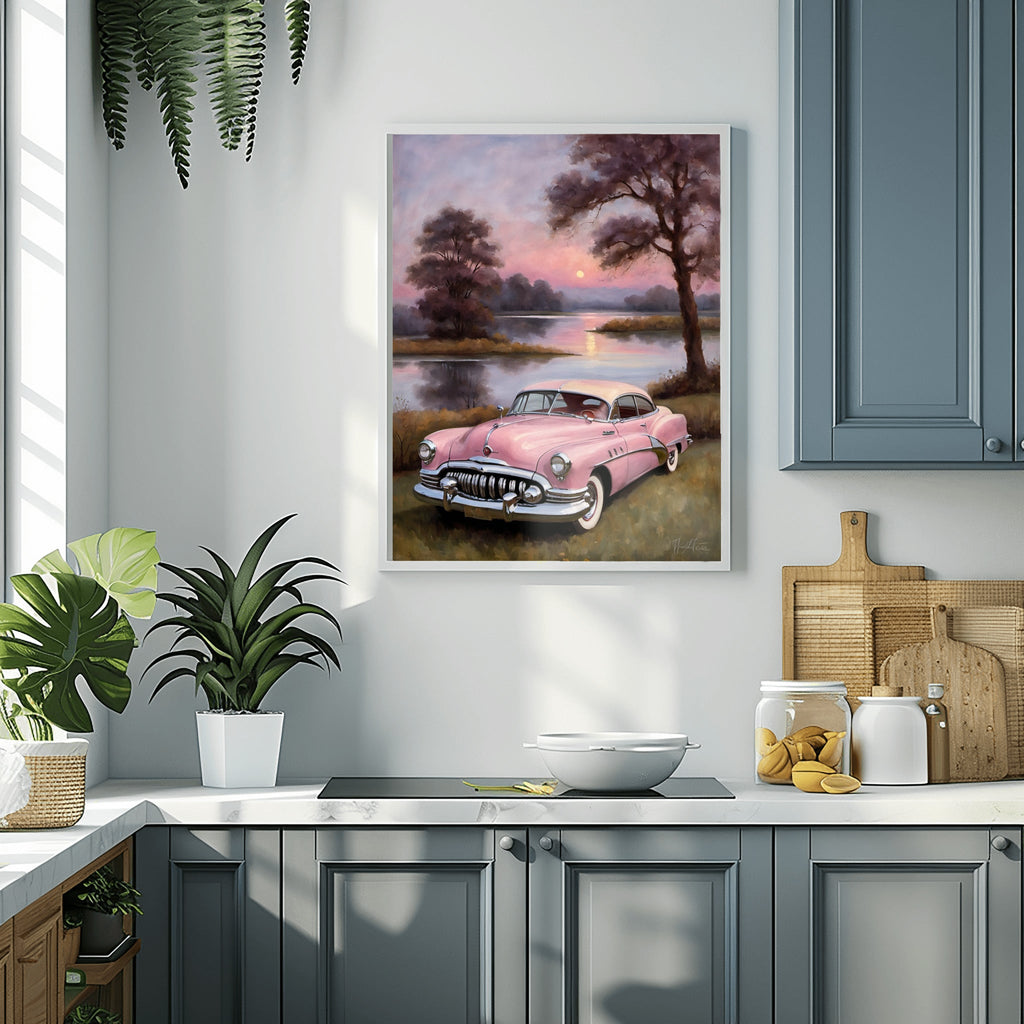 1950 American Riviera Dream - Lakeside Edition | Poster - Canvas - Framed Canvas - AquilVision