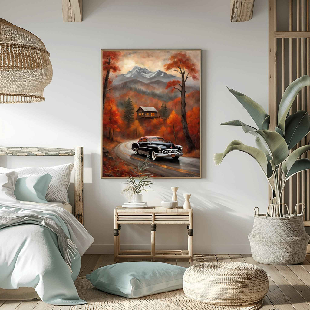 1950 American Riviera Dream -Autumn Mountain Edition | Poster - Canvas - Framed Canvas - AquilVision