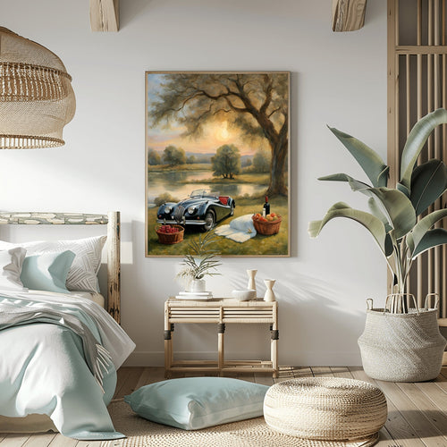 1950 British Racing Roadster - Lakeside Edition | Poster - Canvas - Framed Canvas - AquilVision