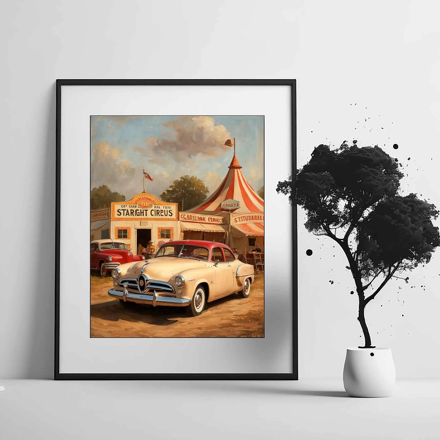 1953 Starlight Coupé „Grand Circus“ Poster | Vintage Karneval Wandkunst