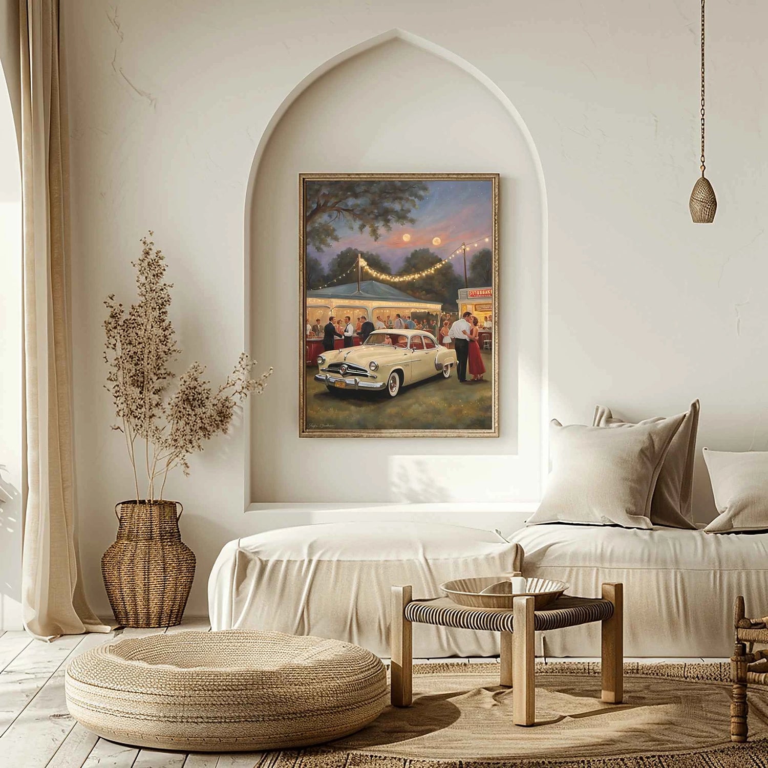 Kunstdruck "Starlit Soiree" 1953 Starlight Coupé | Romantische Vintage Nachtdekoration