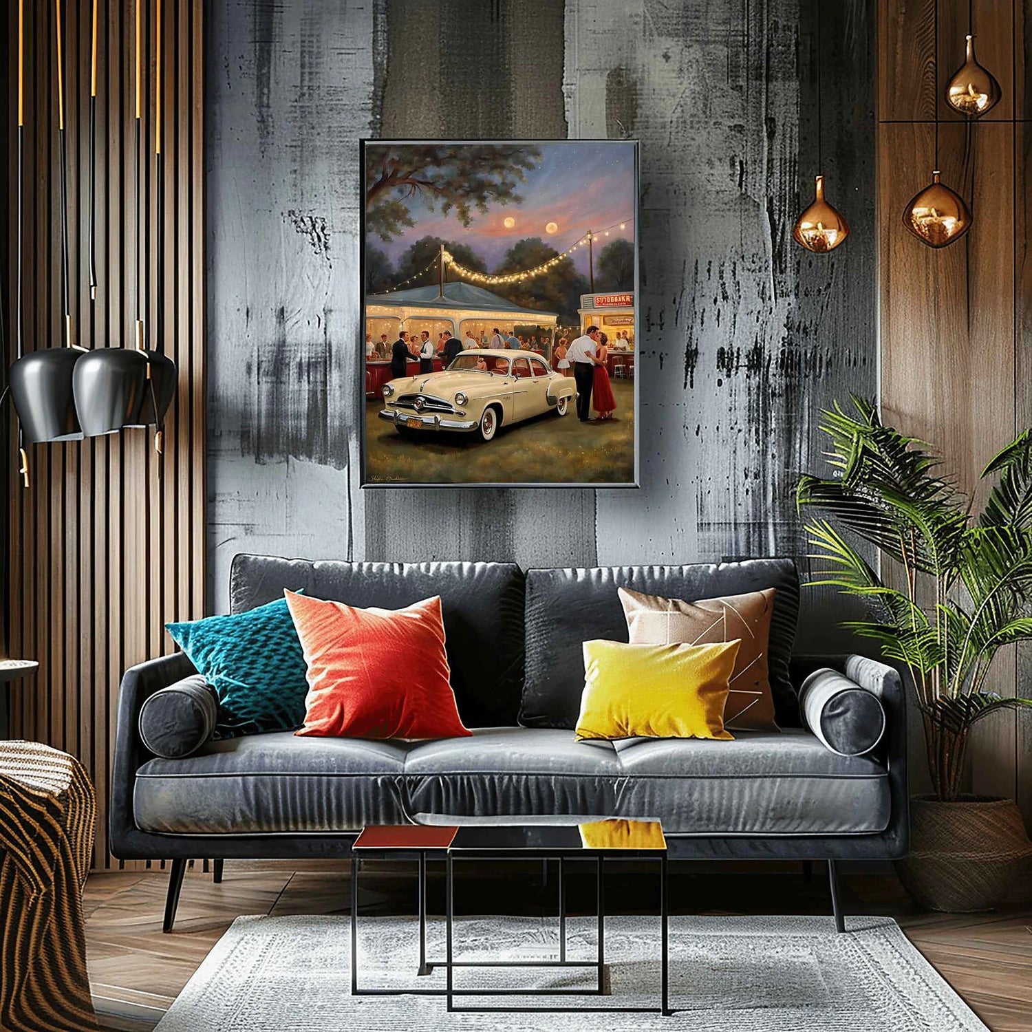 Kunstdruck "Starlit Soiree" 1953 Starlight Coupé | Romantische Vintage Nachtdekoration