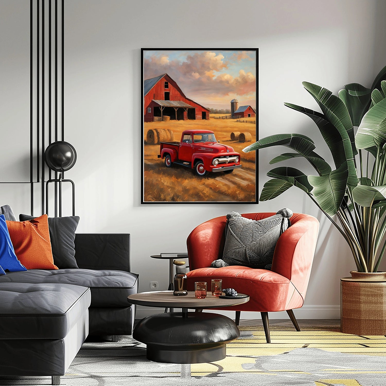 1956 Effie Classic Pickup – Bauernhaus-Edition | Poster auf Leinwand