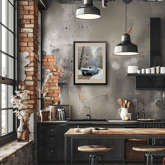 1967 Fastback Legends - Winter Forest Edition | Poster - Canvas - Framed Canvas