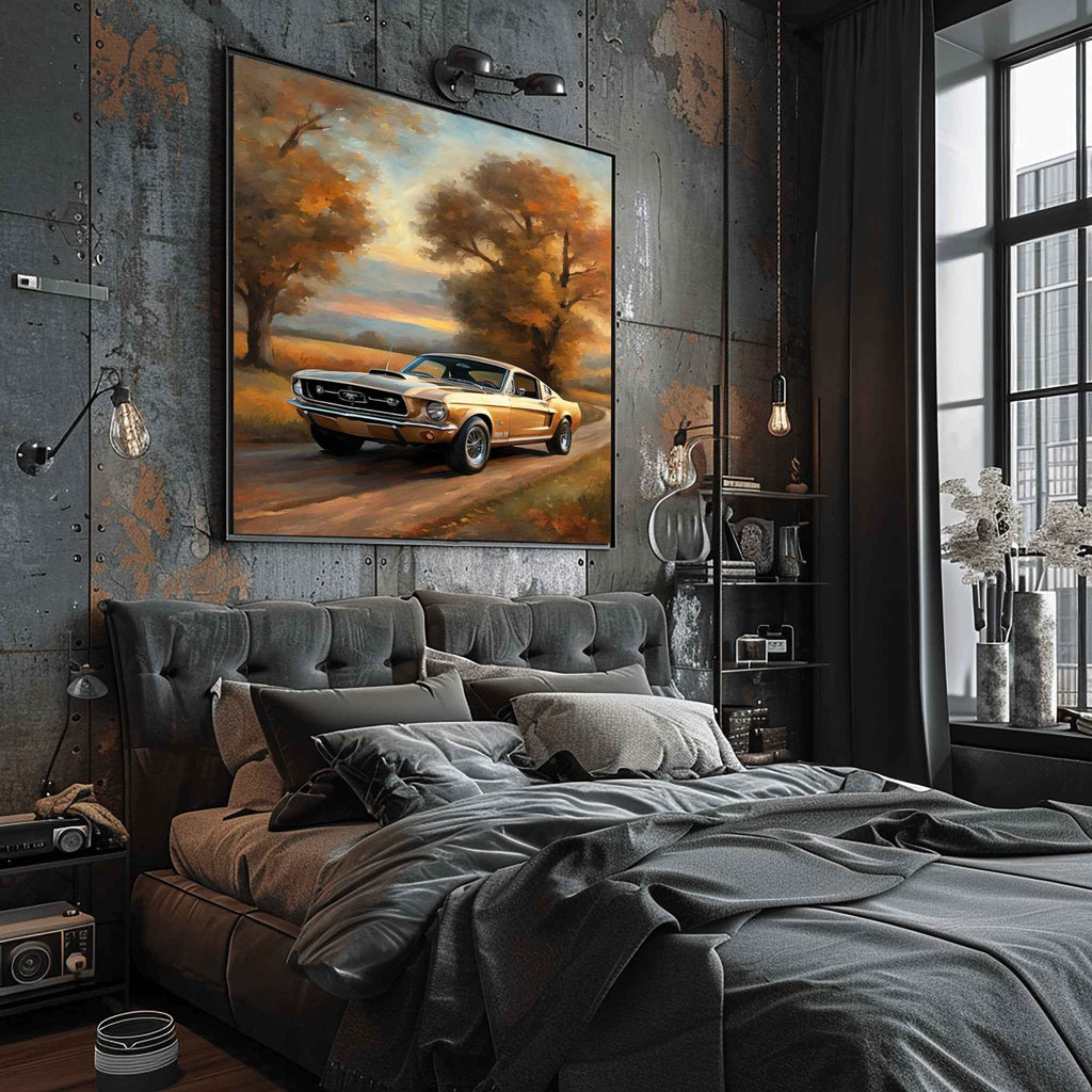 1967 Fastback Legends - Autumn Country Road Edition | Poster - Canvas - Framed Canvas - AquilVision