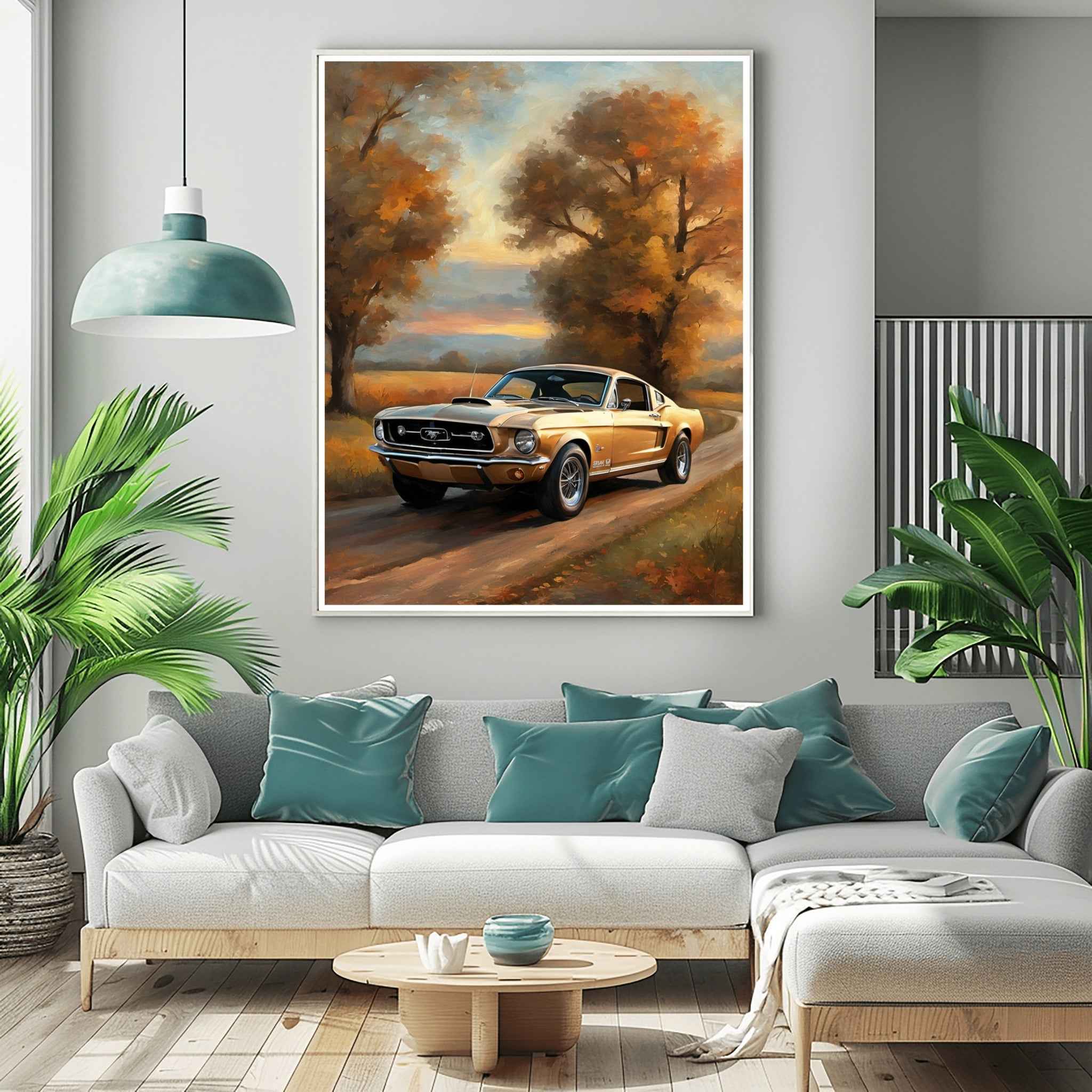 1967 Fastback Legends - Autumn Country Road Edition | Poster - Canvas - Framed Canvas