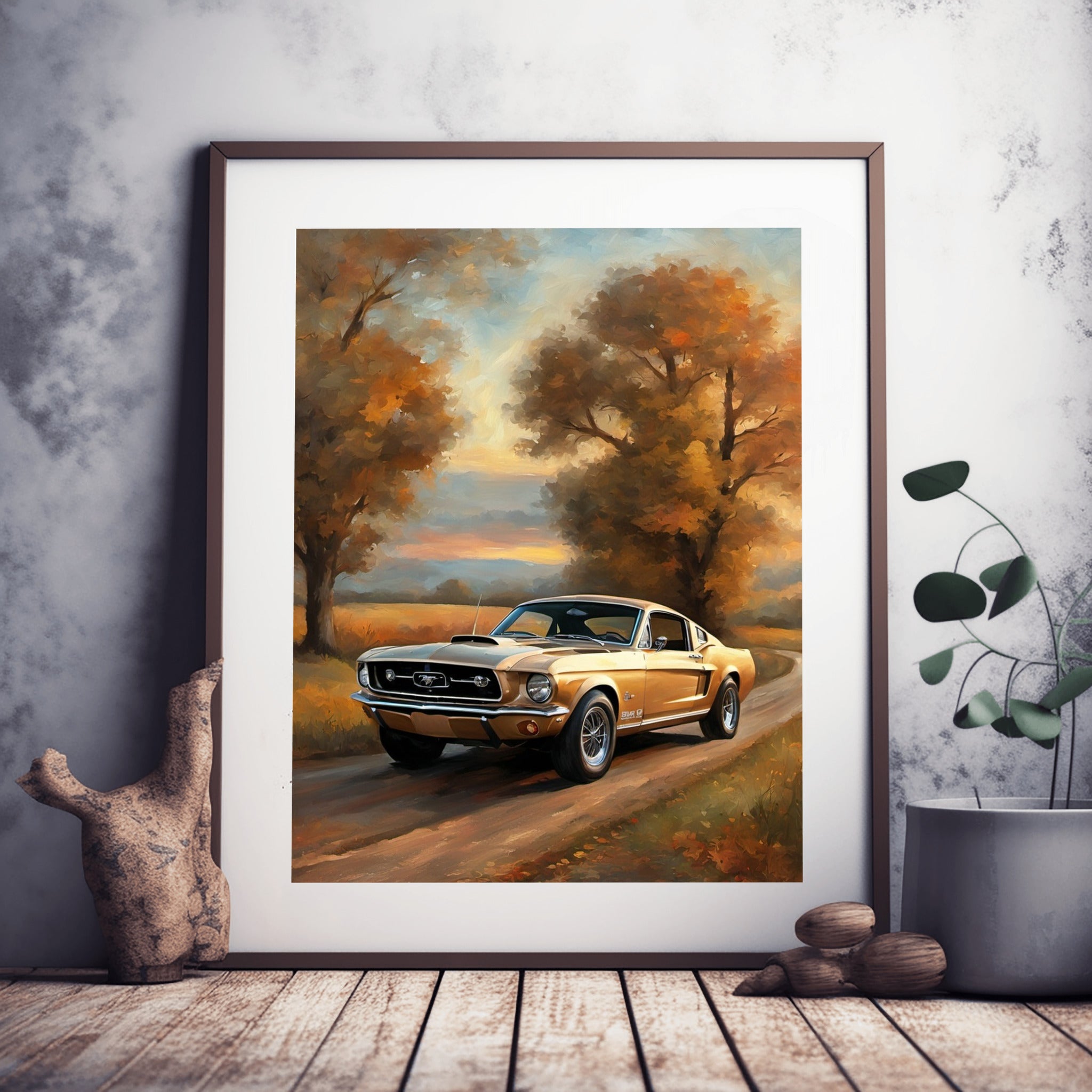 1967 Fastback Legends - Autumn Country Road Edition | Poster - Canvas - Framed Canvas - AquilVision