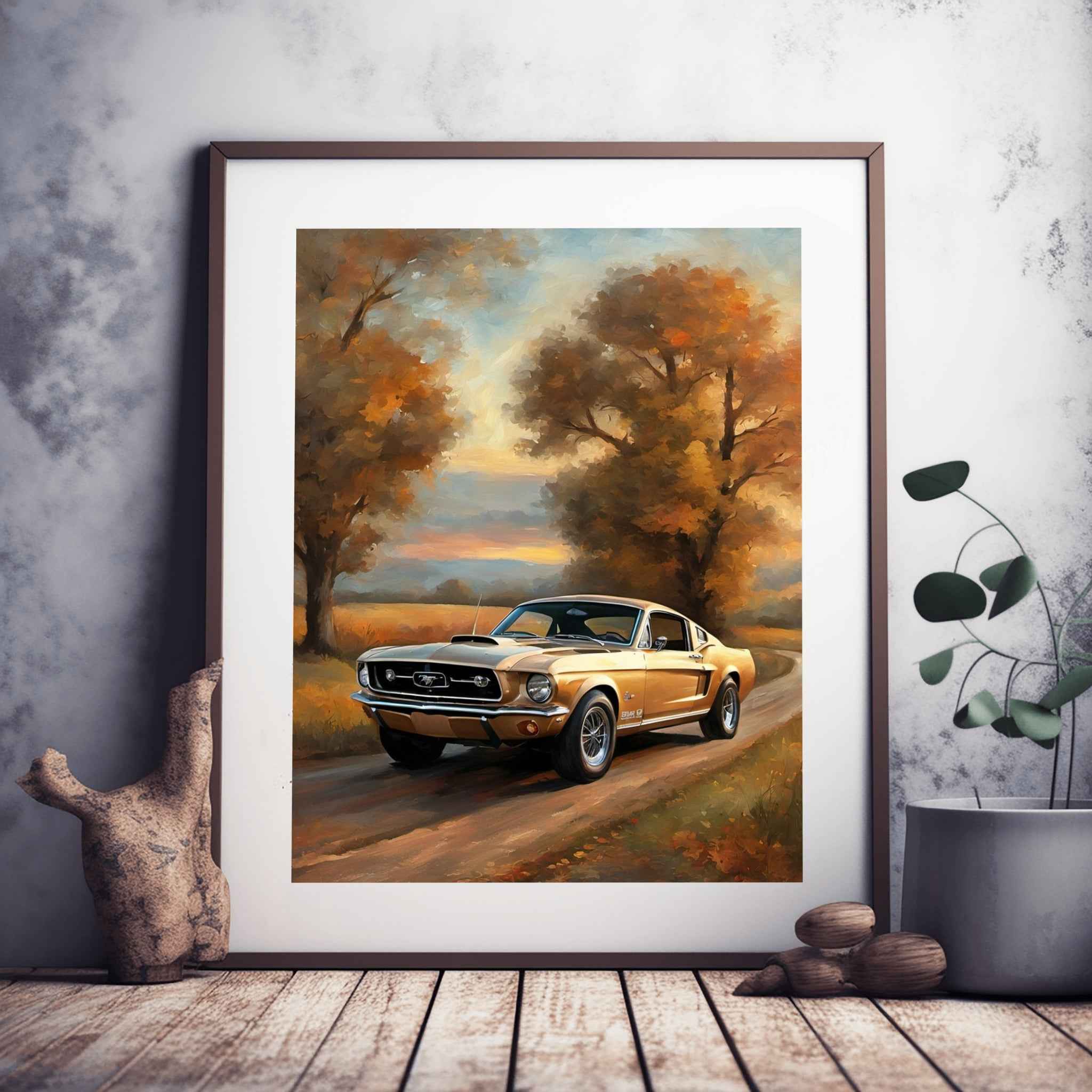 1967 Fastback Legends - Autumn Country Road Edition | Poster - Canvas - Framed Canvas