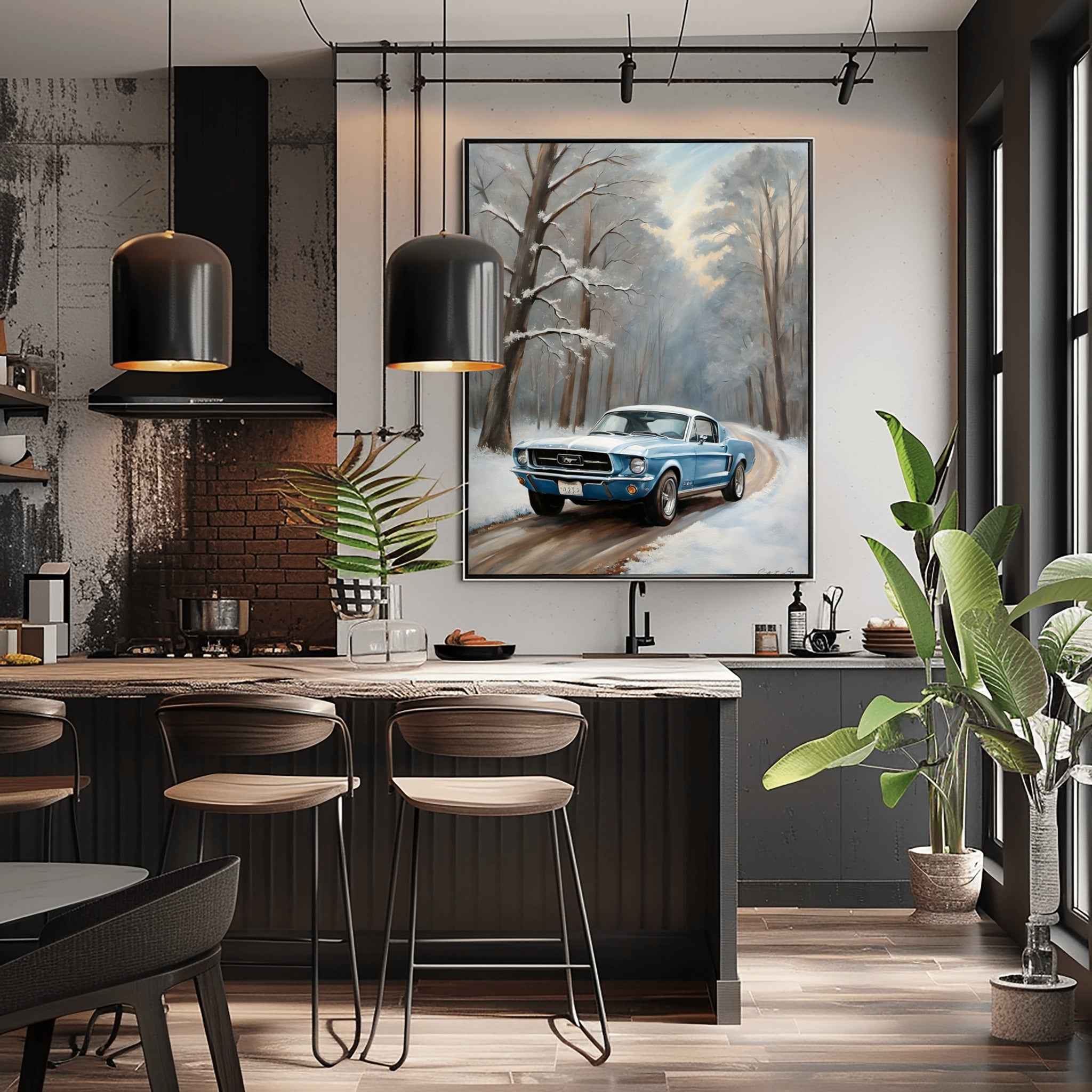 1967 Fastback Legends - Winter Forest Edition | Poster - Canvas - Framed Canvas - AquilVision