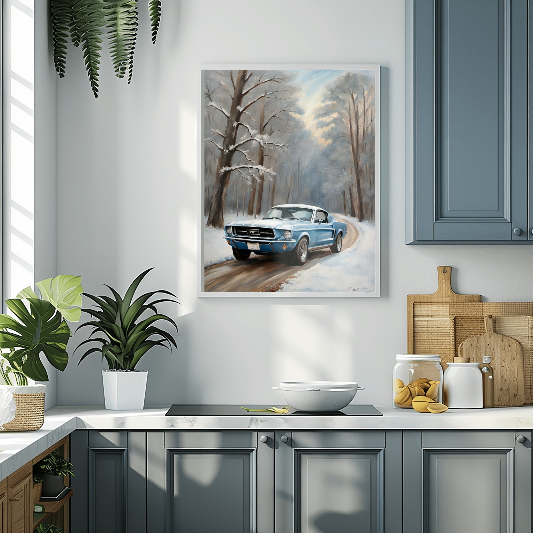 1967 Fastback Legends - Winter Forest Edition | Poster - Canvas - Framed Canvas - AquilVision