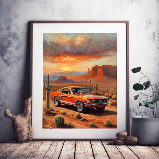 1967 Fastback Legends - Desert Monument Edition | Poster - Canvas - Framed Canvas