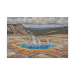 Yellowstone Grand Prismatic Hot Spring Canvas Print - AquilVision