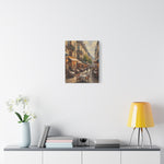 Paris Café Street Scene Matte Canvas Wall Art — Stretched 1.25" - AquilVision