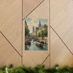 Paris Riverboat Matte Poster — Vintage European Cityscape Wall Art - AquilVision