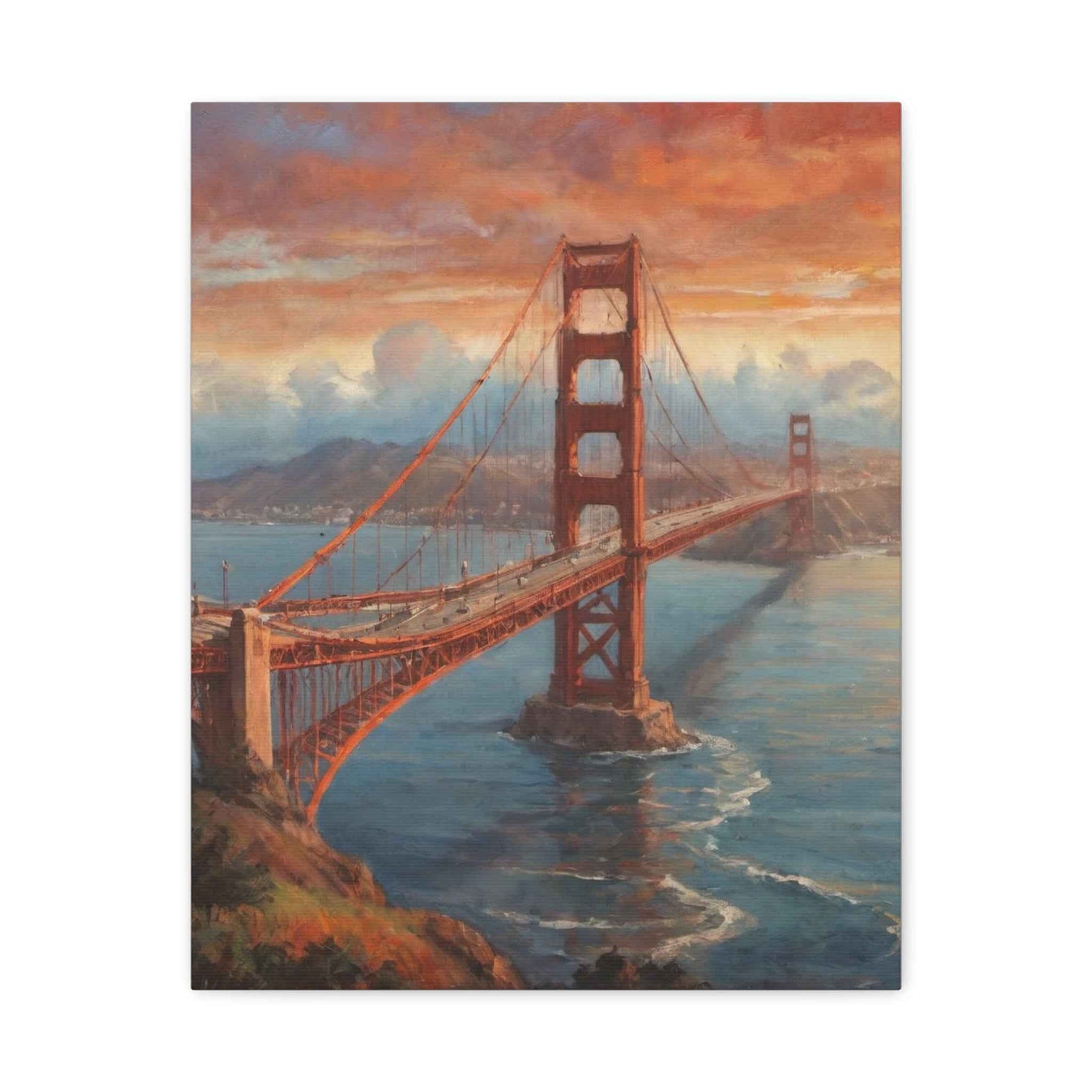 Golden Gate Bridge Canvas Print — Matte Stretched Wall Art - AquilVision
