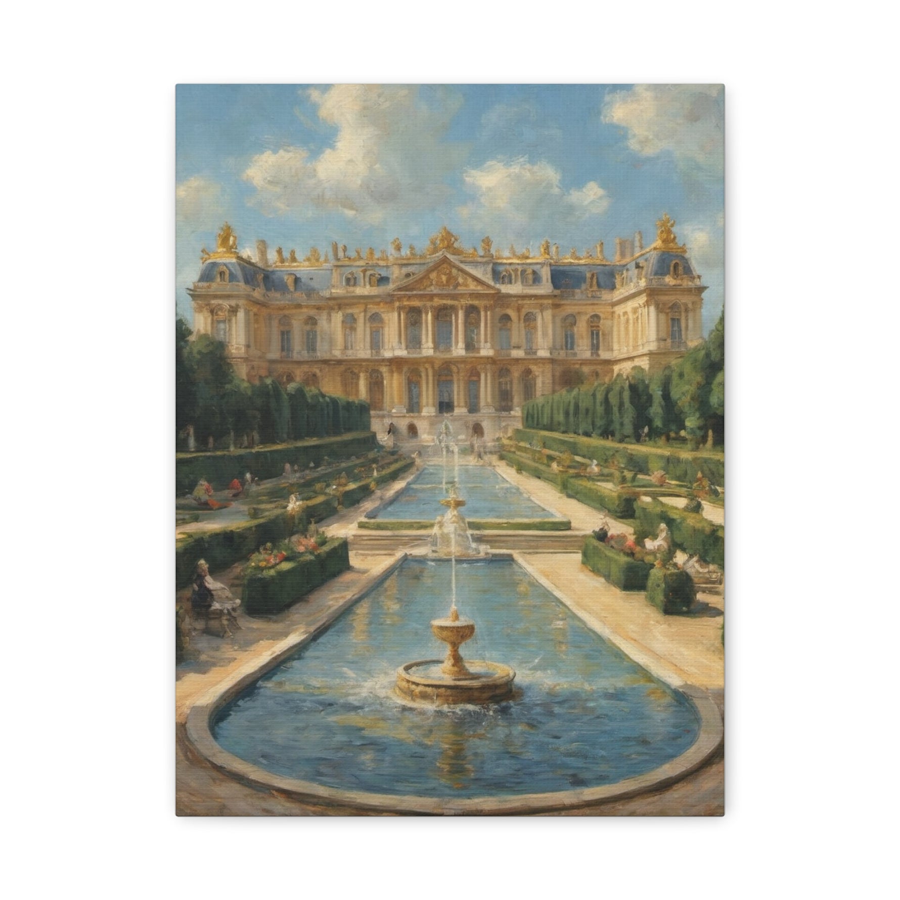 Versailles Palace Fountain Matte Canvas Art — Stretched 1.25" - AquilVision