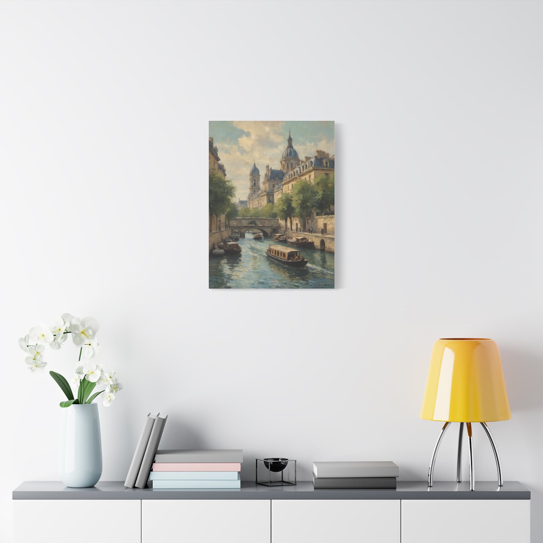 Paris Riverboat Matte Canvas Print — Stretched 1.25" - AquilVision