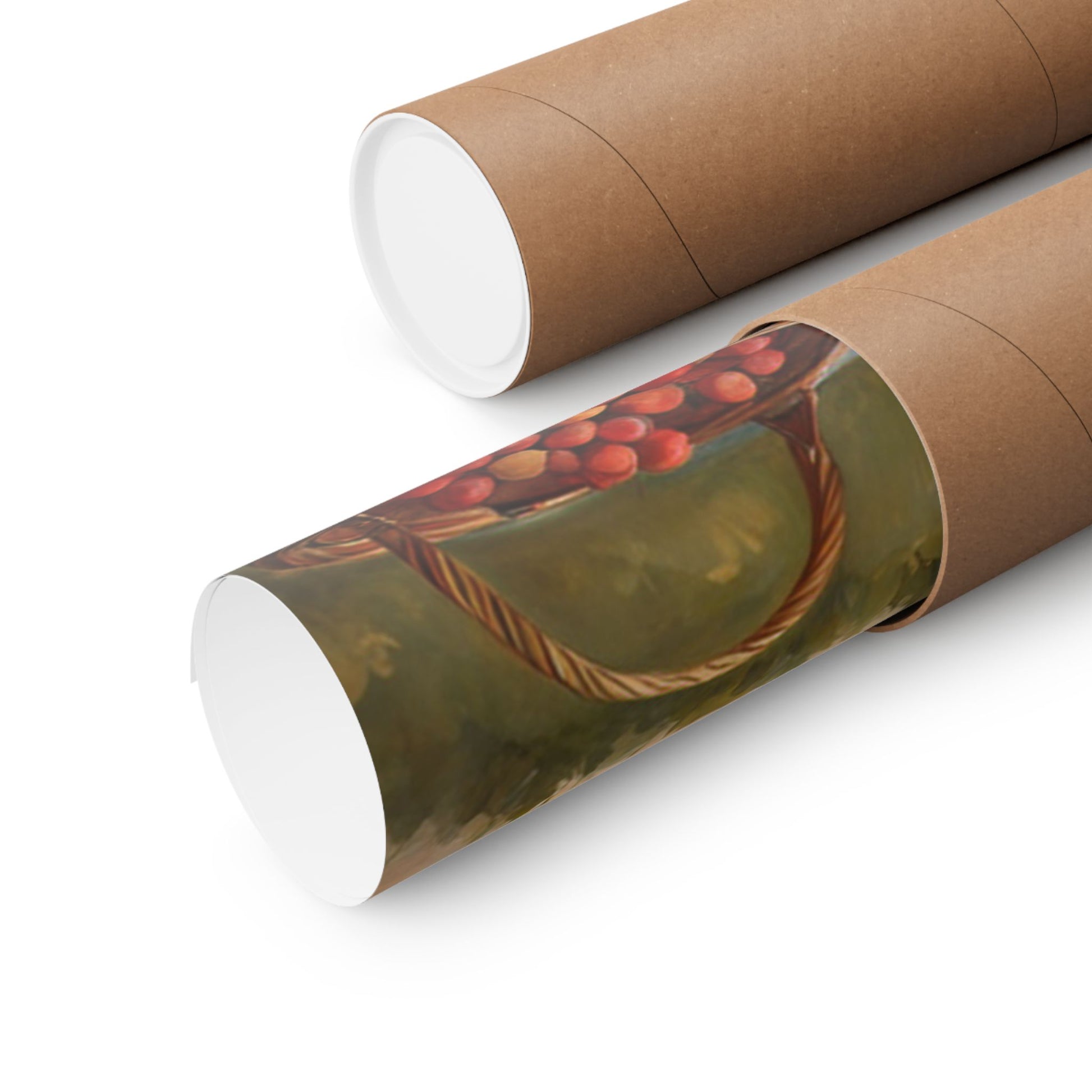 Vintage Car Art Print rolled and packaged in a brown mailing tube for secure delivery