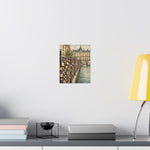 Paris Love Locks Matte Vertical Poster — Romantic Cityscape Wall Art - AquilVision
